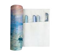 YISENJEE Trousse À Crayon Enroulable Trousse À Crayons À Rideau en Tissu De Style Chinois De Grande Capacité De 26 Couleurs-Oil Painting Boat