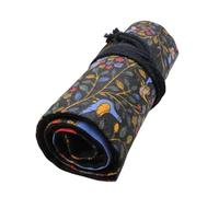 YISENJEE Trousse Crayon De Enroulable Trousse À Crayons en Toile Faite À La Main, Style National, Simple, Rideau, Grande Capacité, 36/48/72 Pièces-Happy Tree-48 Holes