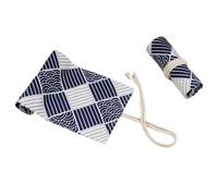 YISENJEE Trousse Feutre Trousse À Crayons en Tissu À Carreaux, Porte-Crayons-Block Wave-108 Holes