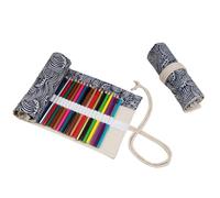 YISENJEE Trousse Rouleau Feutre Trousse À Crayons À Motif Océan avec Crayons De Couleur Et Rideau Enroulable en Toile-Vortex-108 Holes