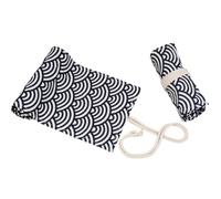 YISENJEE Trousse Rouleau Feutre Trousse À Crayons À Motif Océan avec Crayons De Couleur Et Rideau Enroulable en Toile-Wave-108 Holes