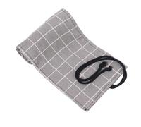 YISENJEE Trousse Rouleau Feutre Trousse À Crayons en Toile À Motif Géométrique, Grande Capacité-Gray Checkered-60 Holes