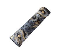 YISENJEE Trousses Crayons Rouleau Housse De Protection en Tissu Fait Main pour Stylo Simple, Sac De Rangement pour Stylo-Black Dragon