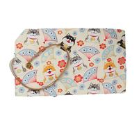 YISENJEE Trousses Crayons Rouleau Trousse À Crayons en Tissu avec Rangement pour Stylo Gel De Grande Capacité Et Sac De Protection pour Stylo Plume-Beige Akita Dog