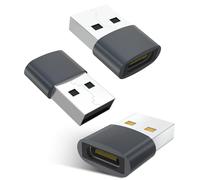 YISH Adaptateur USB C vers USB 2.0 (Lot de 3) ： Adaptateur USB C Femelle vers USB Male Charge Rapide et 480Mbps Convertisseur Type C vers A Compatible avec iPhone 16 15 Galaxy S25 S24 iPad MacBook