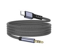YISH Câble USB C vers 3.5mm Jack 1M：Jack Type C Cable Nylon, USB C vers Auxiliaire Prise Jack Compatible avec iPhone 16 Pro Max/15 Pro Max Plus Samsung Galaxy S24/S23/S22 Ultra Pixel iPad Pro