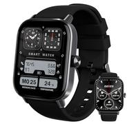 YISH Montre Connectée Homme Femme: Smartwatch Bluetooth, Montre Homme IP68 Montre Connectée Sport, Connecte 20+ Mode, Podomètre,Cycle Menstruel,Fréquence Cardiaque,Spo2, Étanche Android iOS, Noir