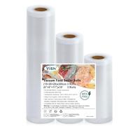 YISH Rouleau Sous Vide Alimentaire：3 Rouleaux 15/20/28 x 300cm Sac Sous Vide Alimentaire, Sachet Sous Vide Alimentaire Sans BPA, Film Sous Vide Alimentaire Convient à Tous les Machine Sous Vide