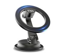 YISH Support Telephone Voiture Magnetique Porte Telephone Voiture Aimanté 34x N52 Support Magnétique Voiture 360° Rotation Aimant Voiture Telephone pour iPhone 17 16 15 14 13 12 All Smartphones