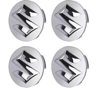 yishao 4 Pièces Cache Moyeux pour Suzuki SX4 S-Cross 2021-2024, Enjoliveurs de Voiture avec Logo Design Simple et Élégant Accessoires de Voiture,Silver