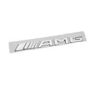 yishao Auto Emblème pour AMG Mercedes-Benz, Logo Emblèmes Badge Logo Badge Autocollant Insigne de Logo 3D Métal Sticker Accessoire Voiture,Silver