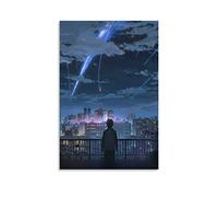 YISHUI Poster sur toile de dessin animé « Kimi No Na Wa » - Décoration murale moderne pour chambre de famille - 20 x 30 cm