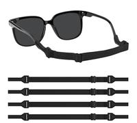 Yisica 4 Cordons à Lunettes Ajustable sans Queue, Courroie Universelle Ajustable pour Lunettes, Cordon élastique pour Lunettes pour Adultes et Enfants pour Tous Types de Lunettes
