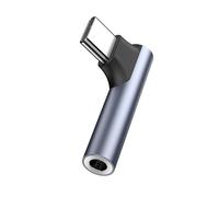 Yisica Adaptateur USB C vers audio 3,5 mm, angle droit de 90 degrés, prise casque auxiliaire, DAC stéréo, micro HiFi, pour iPhone 16 15 Pro/Max/Plus, iPad Pro Air, Galaxy S25 S24 Ultra Pixel 7 Pro