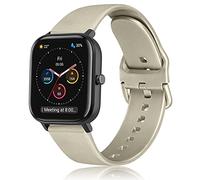 Yisica Bracelet Silicone Compatible pour Amazfit Bip U Pro/3/3 Pro/S/S Lite/GTS 4 Mini - 20mm Bracelet de Remplacement Réglable, Or