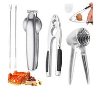 YISKY 2 Pcs Casse Noix+Pince à châtaigne, Châtaigne Clip, Casse Noisette, Noix Pinces, Pince à Noix en Métal, Clip Noix, Pince Casse Noix, Noyer Outil Ouvreur, pour Aux Noix, Noisettes, Châtaigne