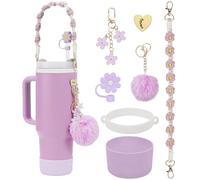 YISKY Kit d'accessoires Stanley Cup, Accessoires pour Tasse Stanley (Violet)