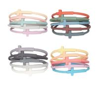 yisncka Lot de 20 bracelets en silicone avec croix Jésus - Cadeau d'amitié pour homme et femme, Medium, Silicone, Rubis
