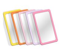 yisncka Lot de 5 Petits miroirs incassables et incassables pour Enfants - Coins arrondis - 15,2 x 10,2 cm - Miroirs carrés Non cassés pour école, Salle de Classe, Salle de Bain, Loisirs créatifs