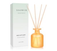 YISOWUH Diffuseur de Parfum - Agrumes 100 ML Lot de 2 Diffuseurs d'Huiles Essentielles avec 8 Bâtonnets, Parfum Longue Durée pour la Maison, la Salle de Bain, la Chambre, la Décoration