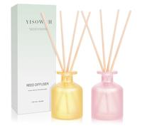 YISOWUH Diffuseur de Parfum - Ananas Mûre & Rose Ébène 100 ML Lot de 2 Diffuseurs d'Huiles Essentielles avec 16 Bâtonnets, Parfum Longue Durée pour Maison, Salle de Bain, Chambre, Chambre, Décoration