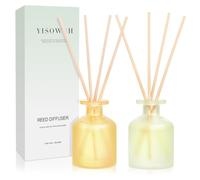 YISOWUH Diffuseur de Parfum - Ananas Mûre & Thé Vert Jasmin 100 ML Lot de 2 Diffuseurs d'Huiles Essentielles avec 16 Bâtonnets, Parfum Longue Durée pour Maison, Salle de Bain, Chambre, Chambre