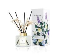 YISOWUH Diffuseur Parfum Maison, 150 ML, diffuseur de Parfum au Océan et sel Marin 8 bâtonnets Parfum Longue durée pour la Maison, la Salle de Bain, la d
