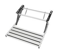 YISSALE Marchepied en aluminium pour camping-car, camping-car, camion - Montage manuel - Surface en caoutchouc antidérapante - Capacité de charge : 330 kg - Argenté