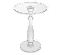 YISSALE Table basse ronde en acrylique - 34,5 x 49,5 cm - Table d'appoint pour salon, bureau, café