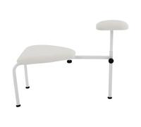 YISSALE Tabouret de pédicure, hauteur réglable 42 à 67 cm, chaise de pédicure, repose-pieds, pour salon de beauté, salon de manucure, magasins de soins des pieds (blanc)