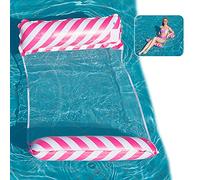 Yisscen Hamac Gonflable Piscine,Multifonction Hamac Flotteur Bouées et Matelas Gonflable Piscine,Transat Gonflable Piscine,Portable Bouee Piscine pour Enfants Adultes pour Plage Piscine(Rose/Bleu/Vert/Jaune)