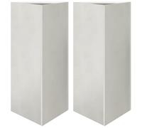 Yisssmeng 2X Jardinière Triangulaire 40x34,5x75 cm en Acier Inoxydable