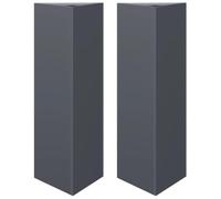 Yisssmeng 2X Jardinière Triangulaire en Acier Anthracite 30x26x75 cm