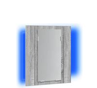 Yisssmeng Armoire à miroir à LED - Gris - Sonoma - 40 x 12 x 45 cm - Matériau du bois - Éclairage RVB - Montage mural - Design moderne - Pour salle de bain, invités, WC