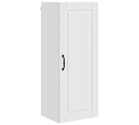 Yisssmeng Armoire de cuisine, blanche, 40 x 31 x 100 cm, en matériau dérivé du bois, design moderne, avec 3 étagères et porte, rangement peu encombrant, pour cuisine, couloir, salon
