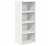 Yisssmeng Armoire de cuisine suspendue, armoire murale moderne avec espace de rangement, meuble de cuisine en bois, design minimaliste, 40 x 29,5 x 100 cm, blanc