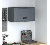 Yisssmeng Armoire de garage murale 60 x 35 x 33 cm en acier - Vérin à gaz - Serrure à verrou - Atelier