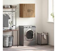 Yisssmeng Armoire de rangement murale 60 x 31 x 60 cm en bois de chêne artisanal composite design moderne avec deux étagères pour salon, chambre, cuisine et petit bureau à domicile