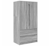 Yisssmeng Armoire de salle de bain - Gris Sonoma - 79,5 x 49 x 156 cm - Design moderne avec beaucoup d'espace de rangement et construction en bois robuste - Pour salle de bain contemporaine et WC