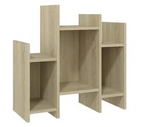 Yisssmeng Armoire Latérale de Canapé 6 Étagères Table D'appoint 60x26x60 cm | Meuble de rangement étroit pour salon et bureau, idéal à côté du canapé avec 6 casiers ouverts compacts couleur bois.
