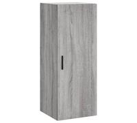 Yisssmeng Armoire Murale Suspendue Sonoma Gris 34,5x34x90 cm | Meuble de rangement flottant élégant à porte pour optimiser l espace dans votre salon, chambre ou bureau à domicile.