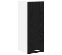 Yisssmeng Armoire suspendue en chêne noir et blanc 30 x 31 x 80 cm - En matériau dérivé du bois avec porte - Buffet moderne - Peu encombrant - Pour cuisine, couloir, salle de bain