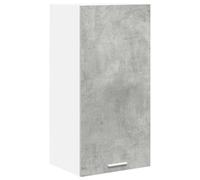 Yisssmeng Armoire suspendue en matériau dérivé du bois - Gris béton - Blanc - 40 x 31 x 80 cm - Design moderne avec porte robuste - Meuble de cuisine avec beaucoup d'espace de rangement pour cuisine