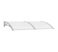 Yisssmeng Auvent de Porte Entrée Polycarbonate Transparent 200x75 cm | Abri élégant pour façade balcon ou entrée commerciale. Protège des précipitations tout en conservant la lumière naturelle.