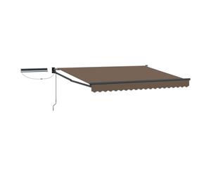 Yisssmeng Auvent électrique extensible à bras articulé avec panneau solaire et télécommande, protection solaire pour terrasse et jardin, polyester 270 g/m², cadre en aluminium, taupe anthracite