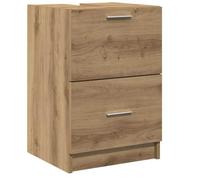 Yisssmeng Badmöbel - Meuble de salle de bain - En chêne artisanal - 40 x 37 x 59 cm - Avec tiroir et porte - Design moderne et peu encombrant - Pour invités, WC, salle de bain - Petit