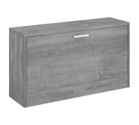 Yisssmeng Banc à chaussures gris Sonoma - 80 x 24 x 45 cm - Étagère à chaussures avec banc pour le couloir, rangement à chaussures étroit en bois - Meuble de couloir robuste pour 5 à 6 paires de