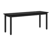 Yisssmeng Banc de salle à manger aspect bois chêne noir 110 x 35 x 45 cm Banc de cuisine moderne avec pieds en métal Banc de couloir stable pour salle à manger, salon et couloir