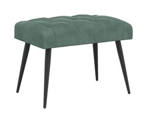 Yisssmeng Banc en velours avec piqûre à boutons Vert mer 60 x 40 x 45 cm Banc rembourré avec pieds en métal stables Banc lit moderne et banc à chaussures pour couloir, salon et chambre à coucher