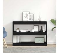 Yisssmeng Bibliothèque en bois d'aspect chêne noir, 100 x 30 x 72 cm, design moderne, construction robuste, pour salon, bureau, chambre à coucher